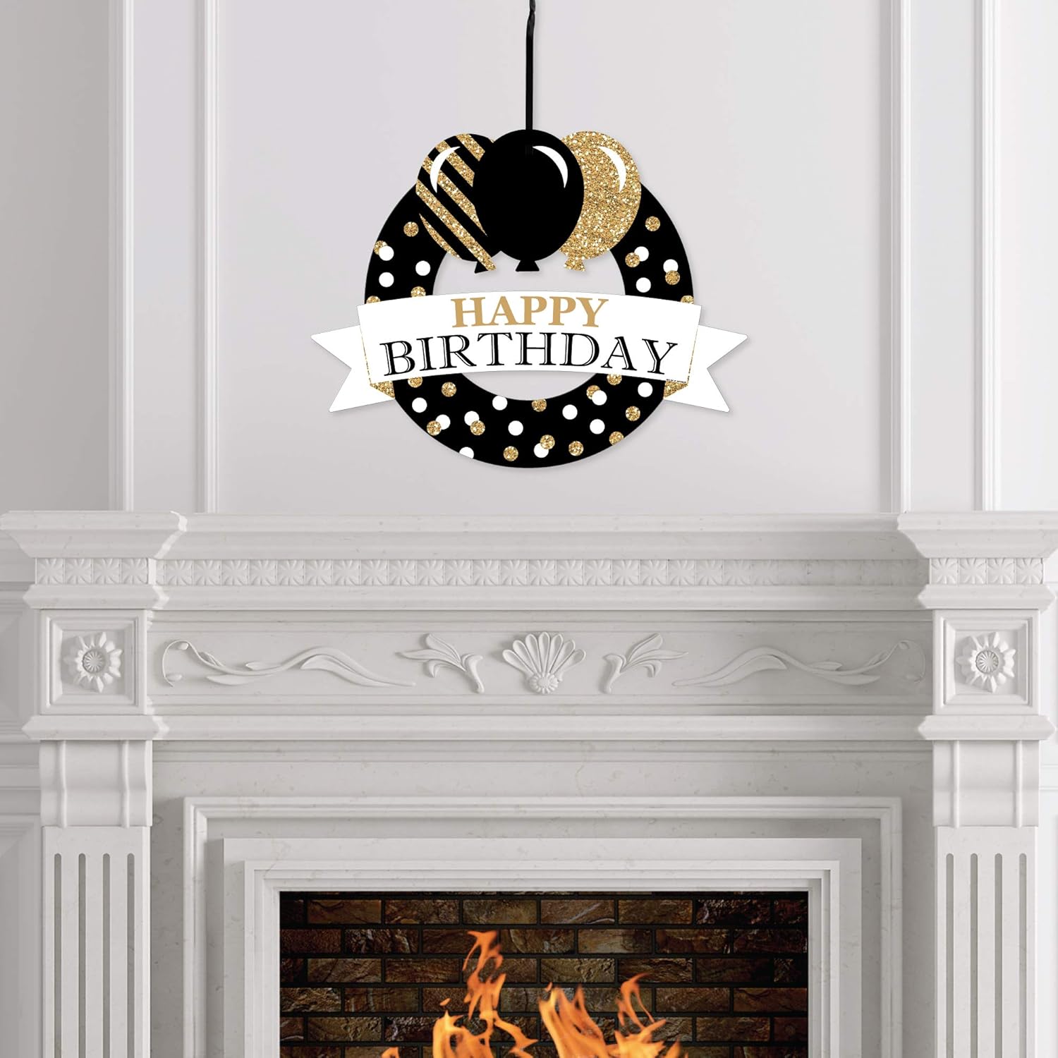 Big Dot of Happiness Adult Birthday Gold Wreath
