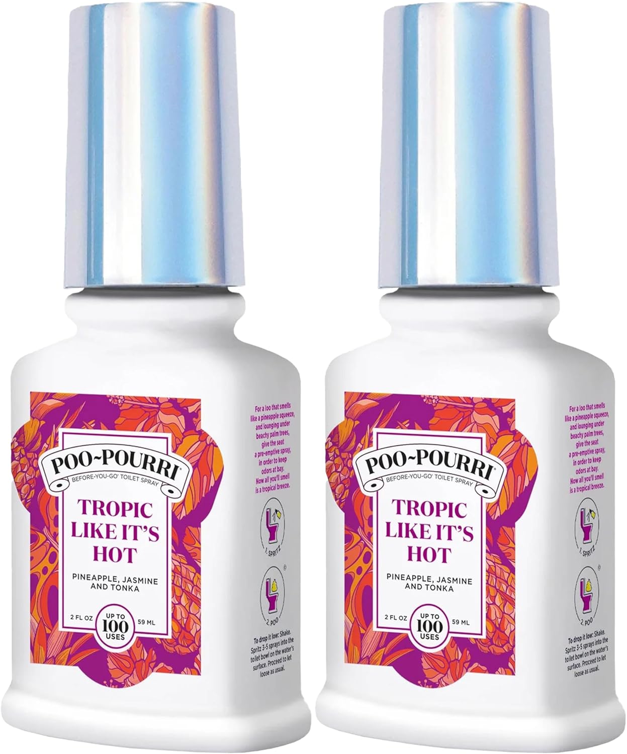 Poo-Pourri Tropic Like Its Hot Toilet Spray 2 Oz 2 Pack