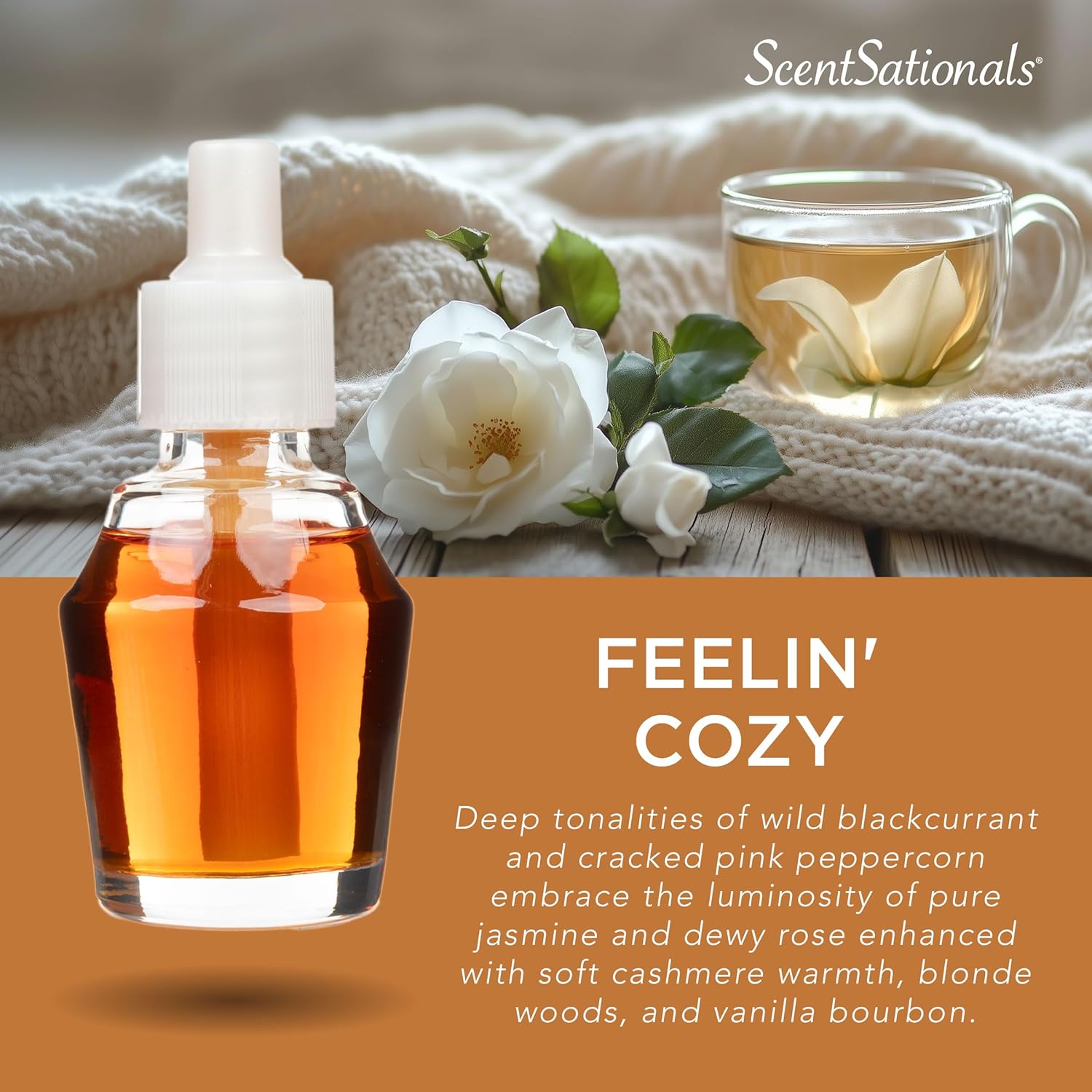 Scentsationals Fragrance Oil Plug In Refills 3-Pack - Feelin Cozy