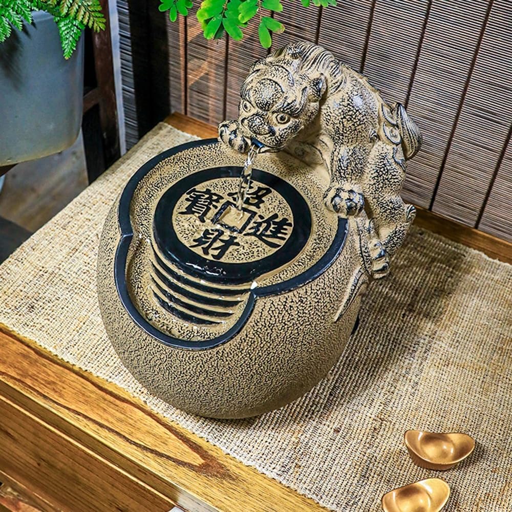 Tabletop Fountain with Lucky Beast Design