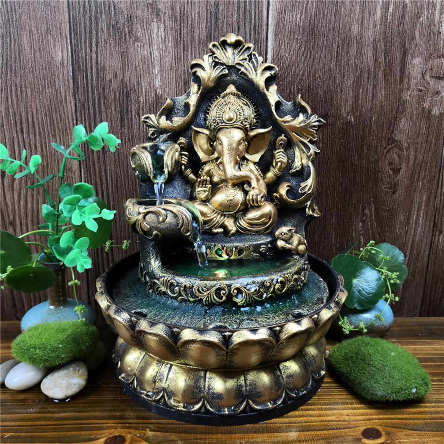 Ganesh Water Fountain with LED Lights