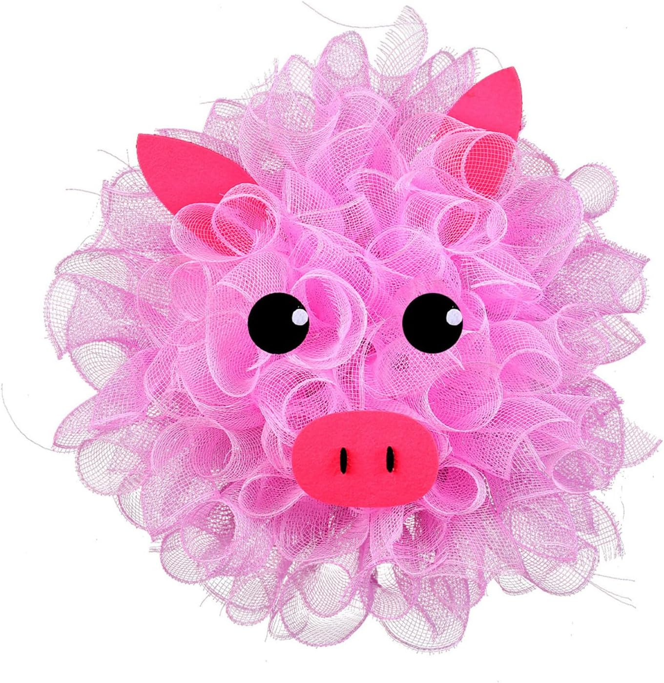 Pink Pig Door Wreath Wall Decor