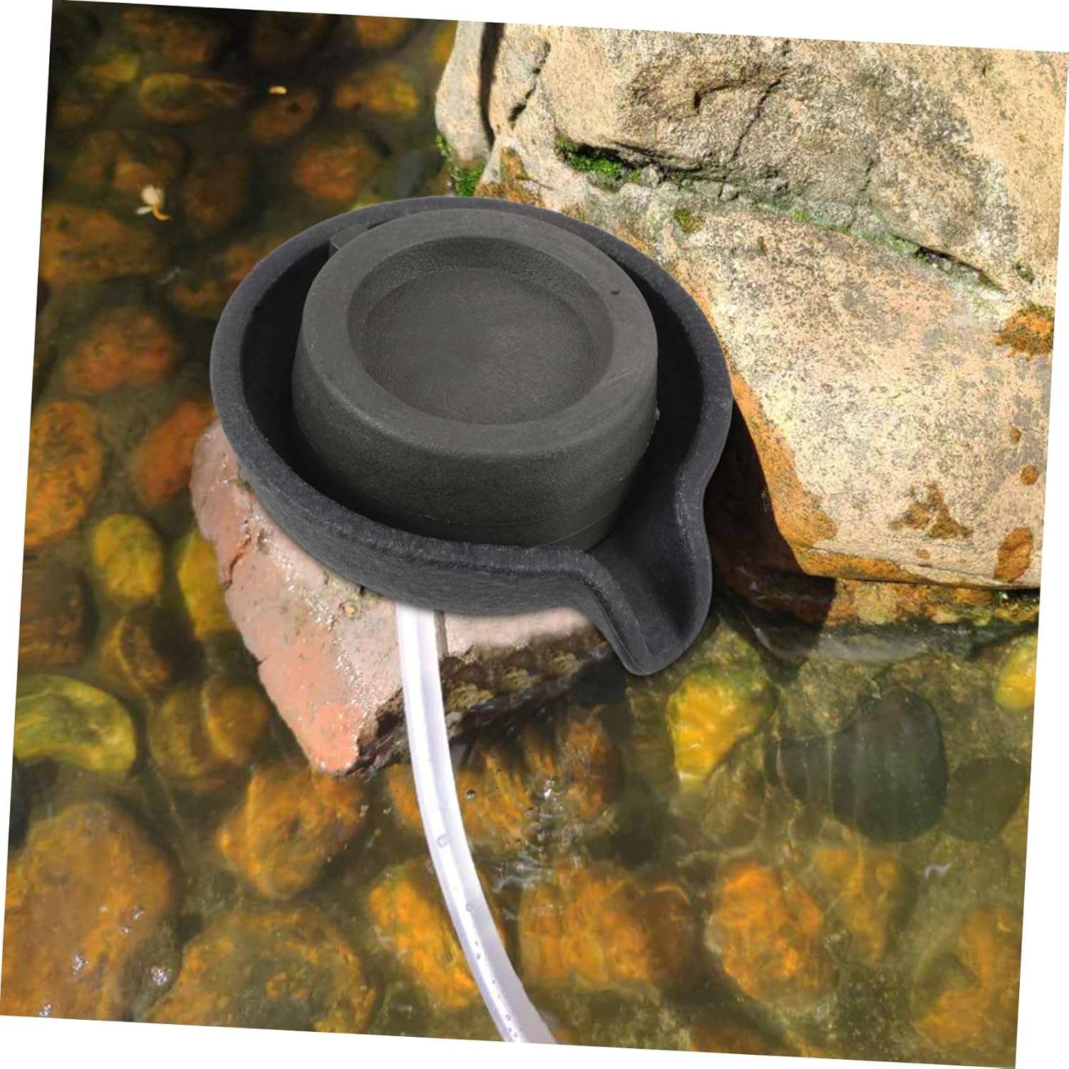 VICASKY Decorative Tabletop Fountain Millstone Water Feature Compact Easy to Maintain