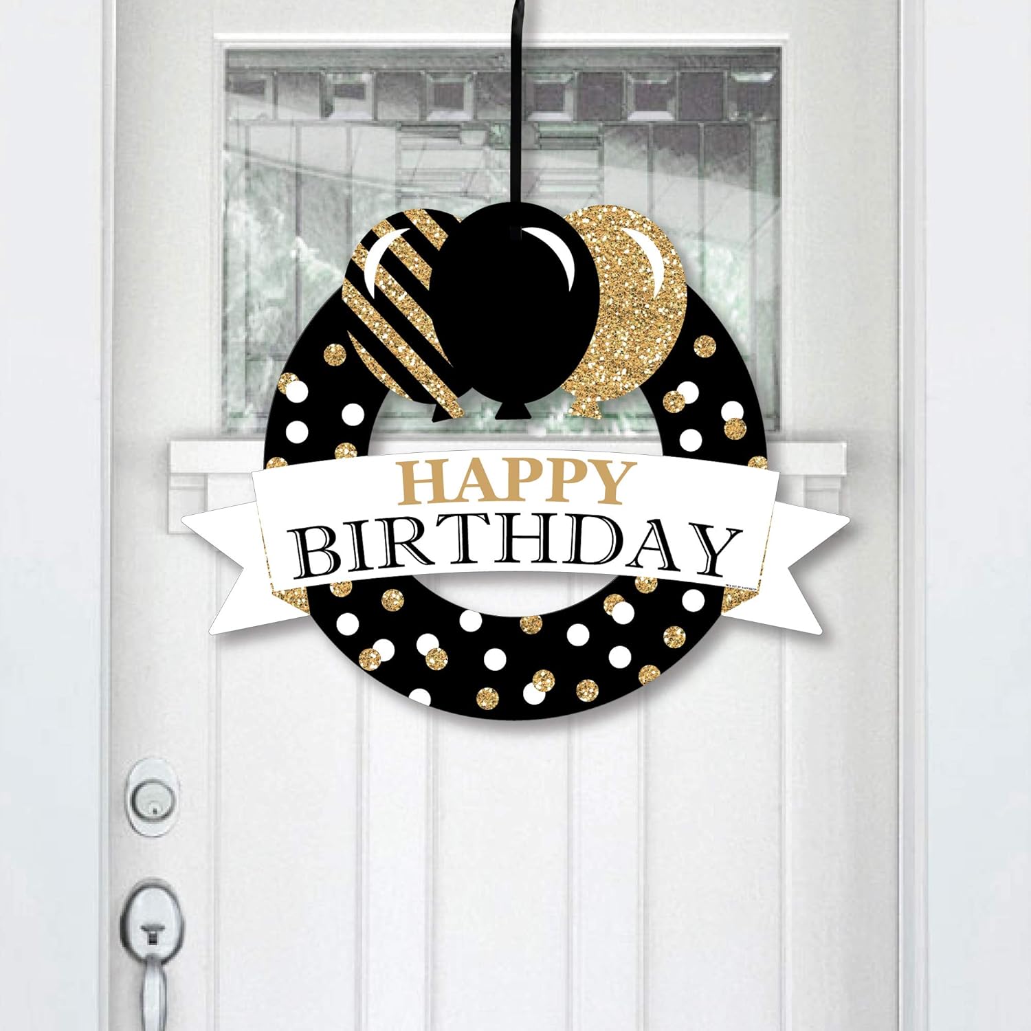 Big Dot of Happiness Adult Birthday Gold Wreath