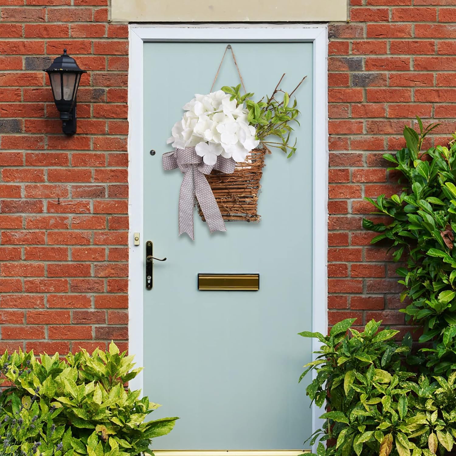 IUIBMI Spring Flower Door Wreath Decor