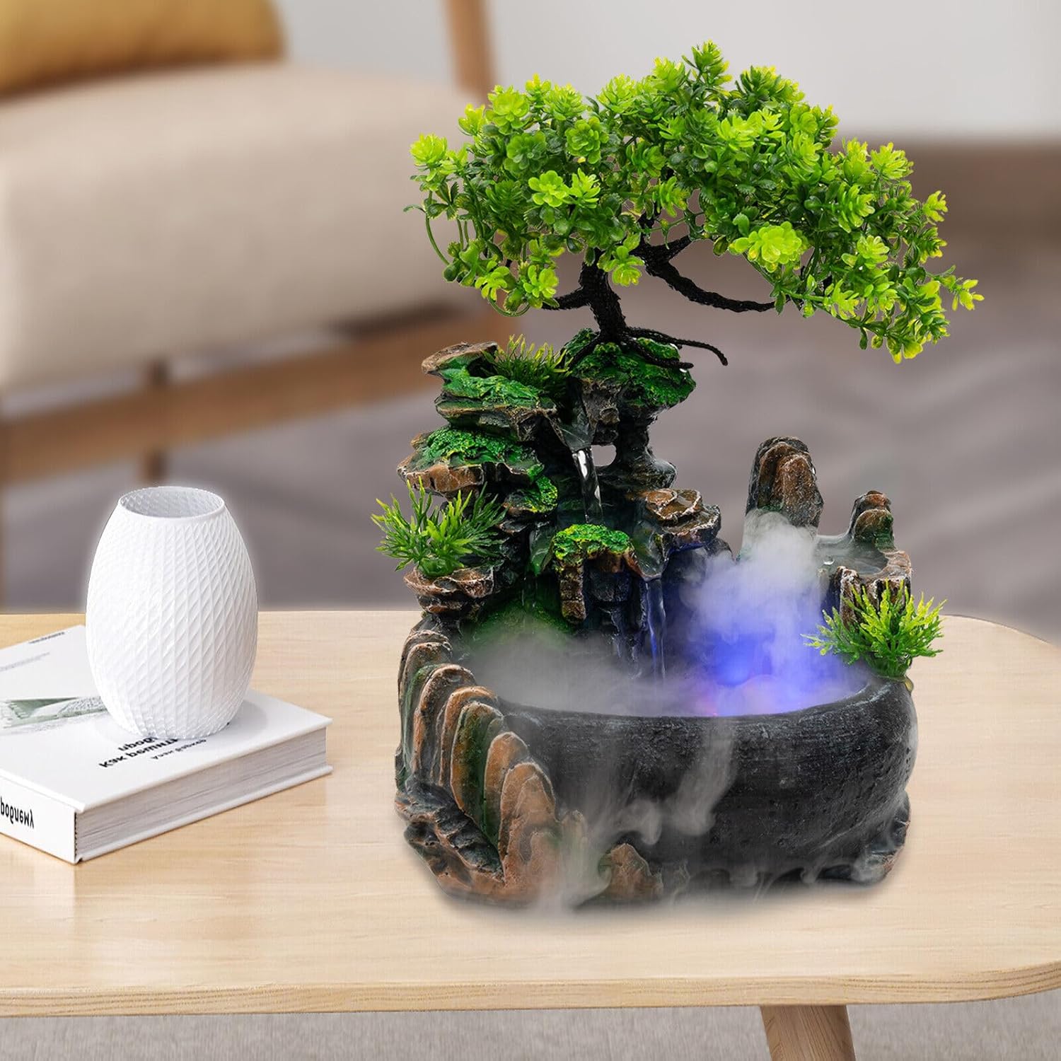 Ringmaster Tabletop Fountain Humidifier with LED Light