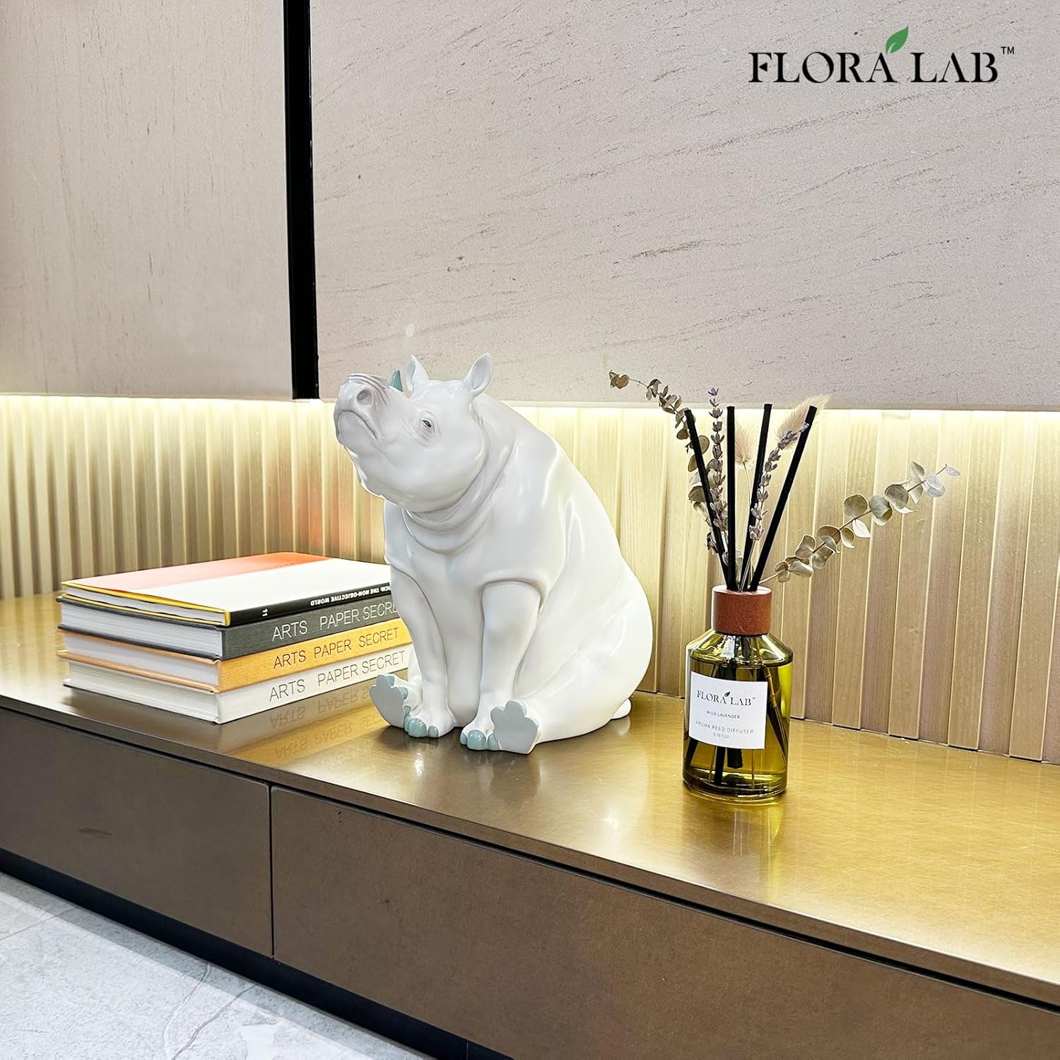 Flora Lab Reed Diffuser Set with Real Dried Flowers and Rattan Sticks
