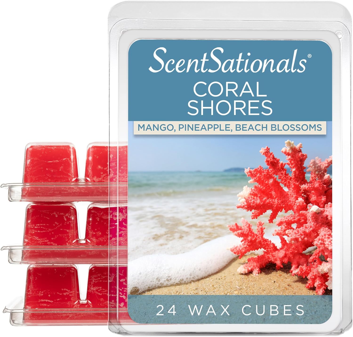 Scentsationals Wax Melts Coral Shores 24-Cubes 10oz