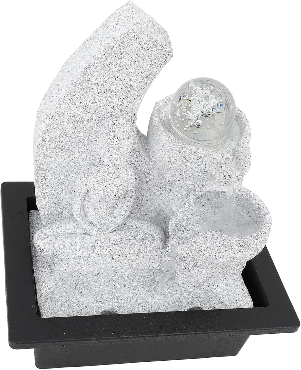 Tabletop Fountain with Multicolor LED Lights USB Powered