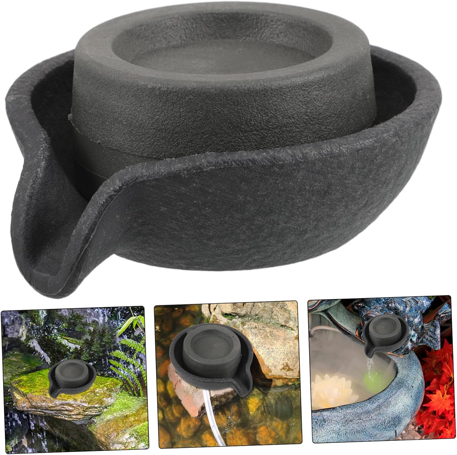 BESPORTBLE Rotating Desk Fountain Water Mill Decor