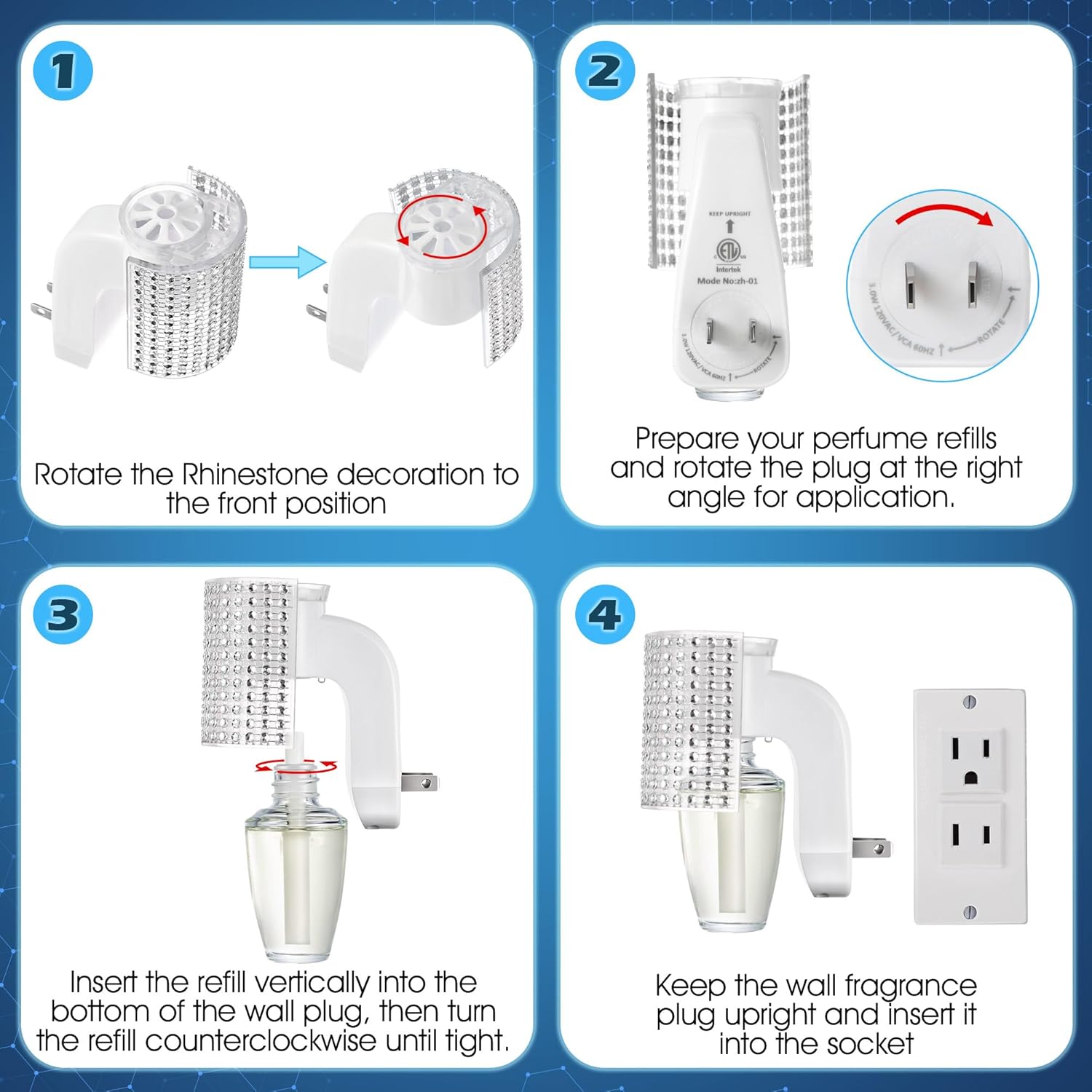 Hohean Wall Fragrance Plug In with Night Light 1