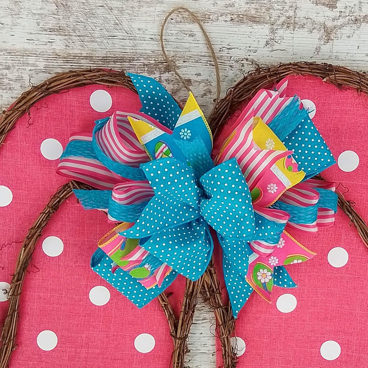 Spring Summer Flip Flop Wreath in Pink Fuschia