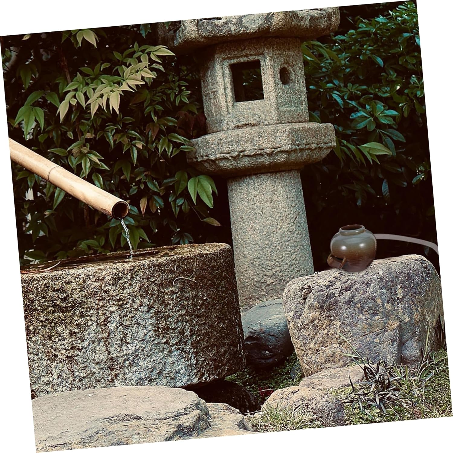 LIFKOME 2pcs Ceramic Tabletop Fountain for Indoor Decor