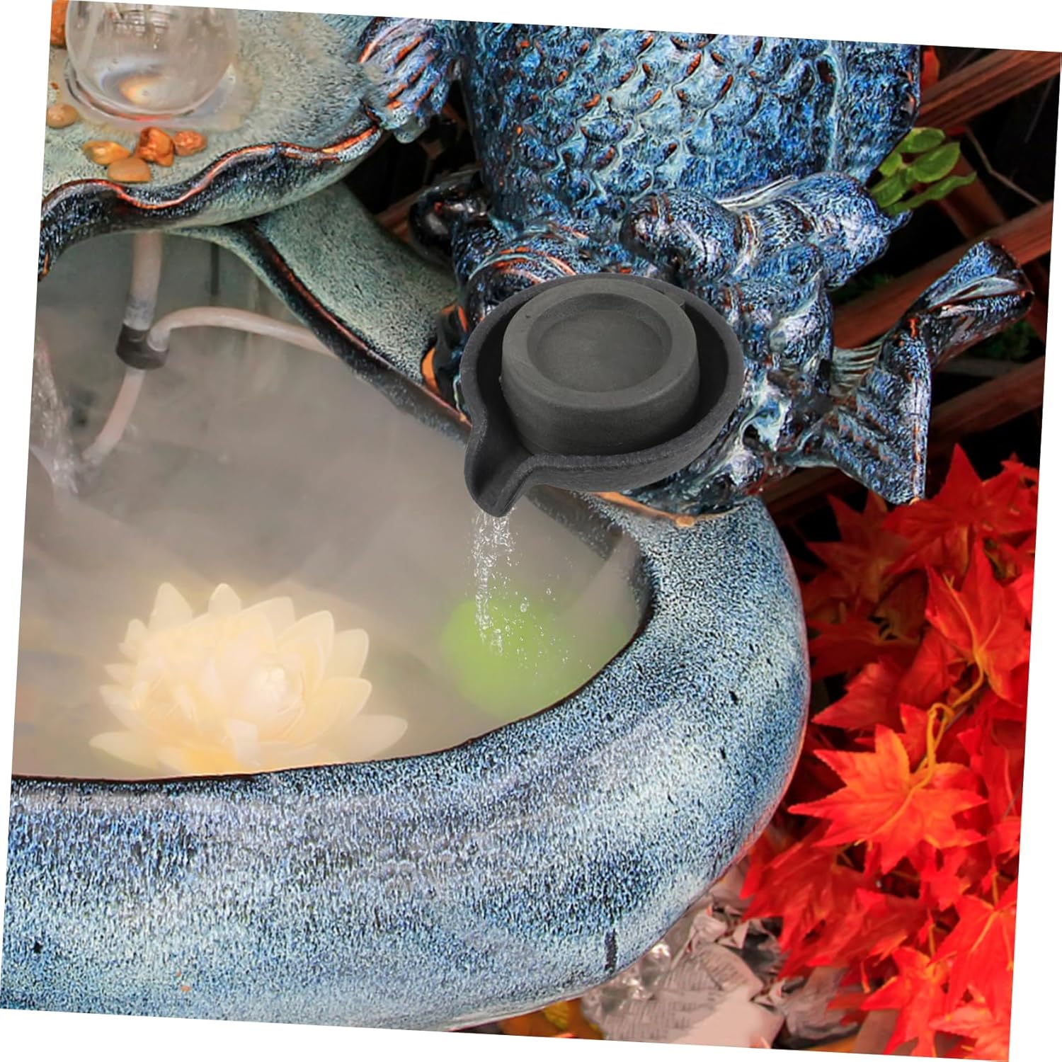 VICASKY Decorative Tabletop Fountain Millstone Water Feature Compact Easy to Maintain