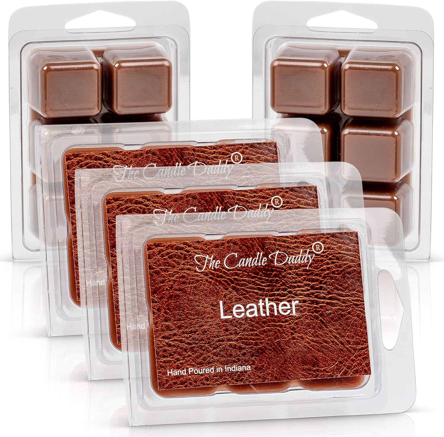 Leather Scented Wax Cubes - 5 Packs - 30 Cubes Total