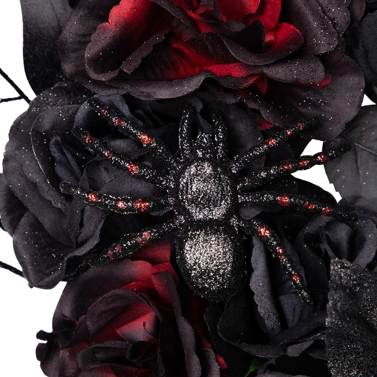 Northlight Halloween Spider Wreath 24 Inch Red Black