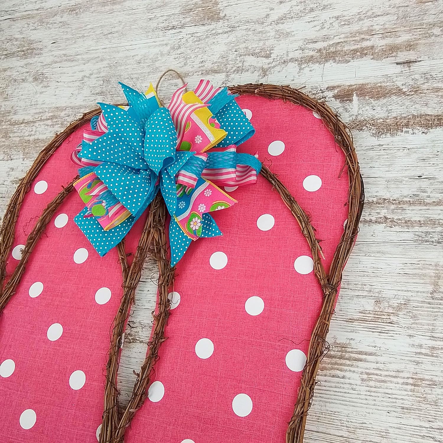 Spring Summer Flip Flop Wreath in Pink Fuschia