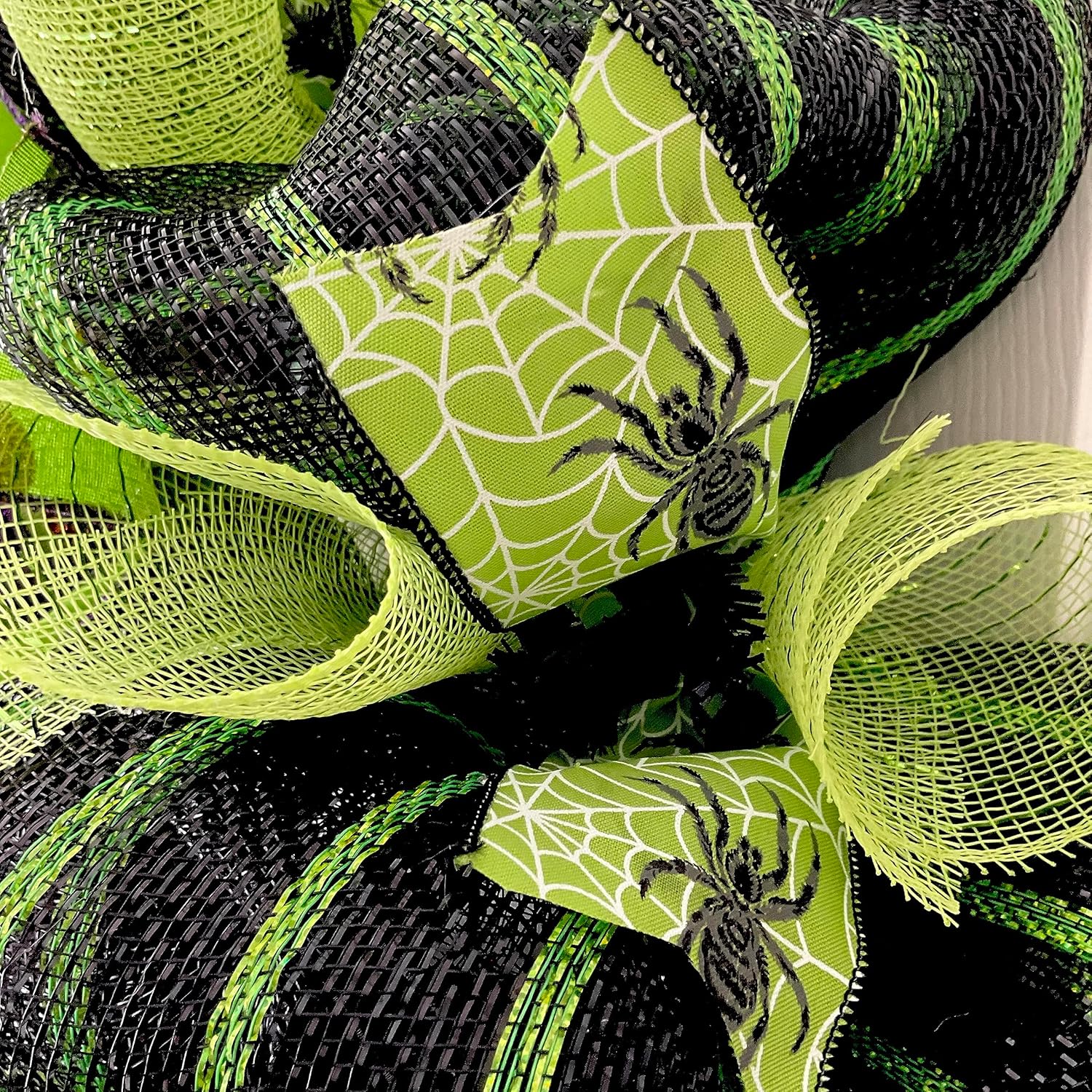 Witches Brew Cauldron Halloween Mesh Wreath
